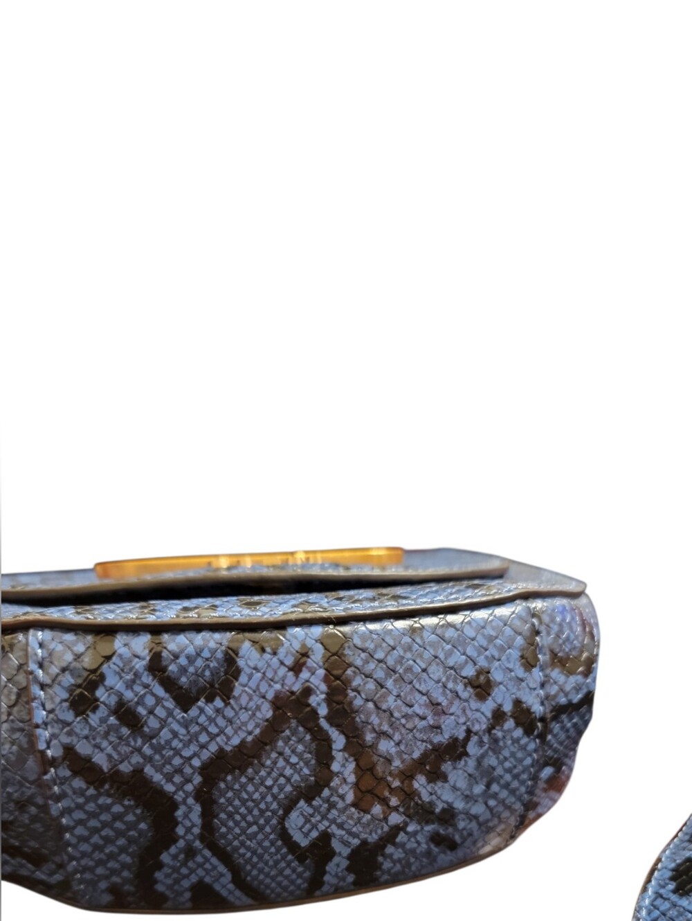 GUESS Blue Snake Print Crossbody Bag with Gold Logo - Picture 6 of 6